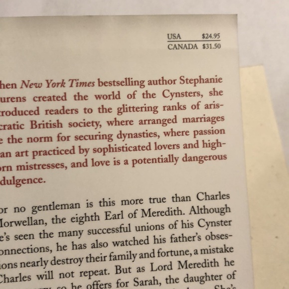 ⭐️3 for $15⭐️ Hardcover | The Taste Of Innocence by Stephanie Laurens - Picture 5 of 5